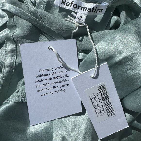 Reformation Anais Silk Dress Size 4 - Picture 8 of 8